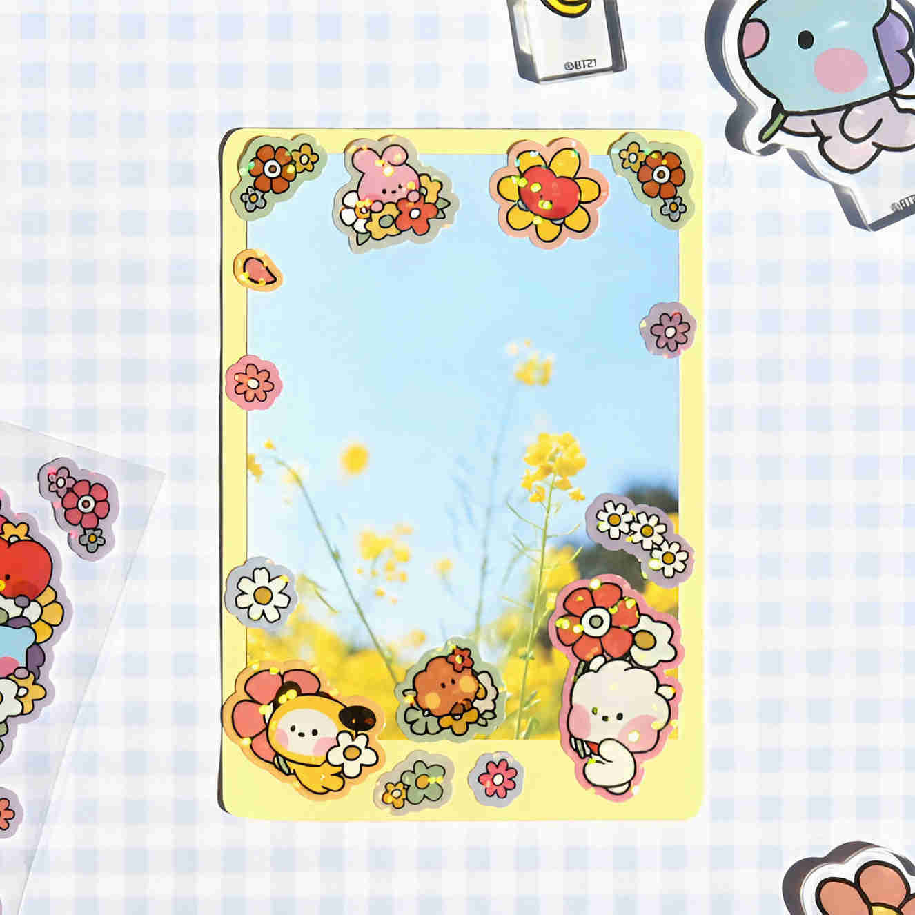 BT21 Happy Flower Hologram Stickers - Official BTS Merch