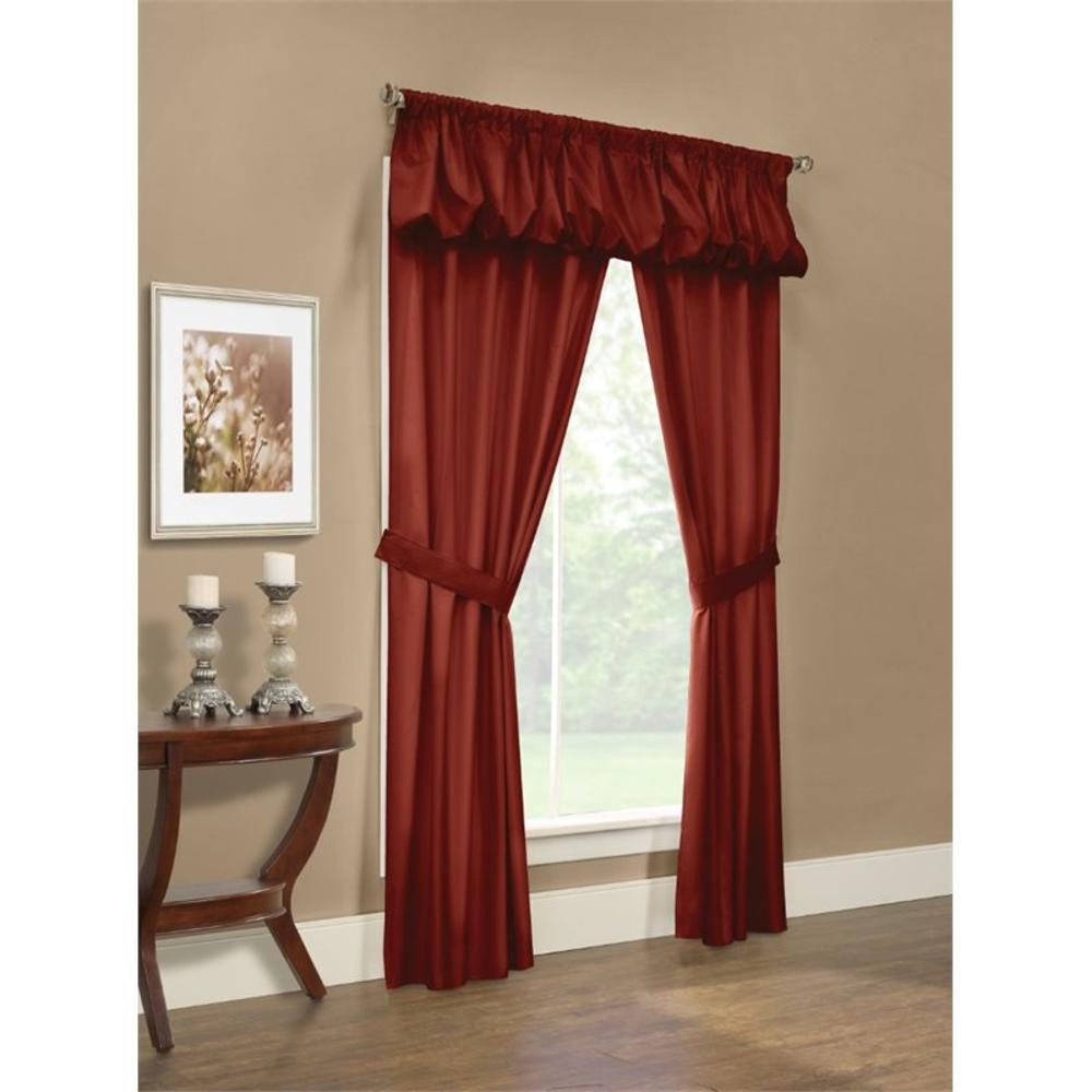 Thermalogic Prescott Energy Efficient 5-Piece Window Curtain Set - Burgundy