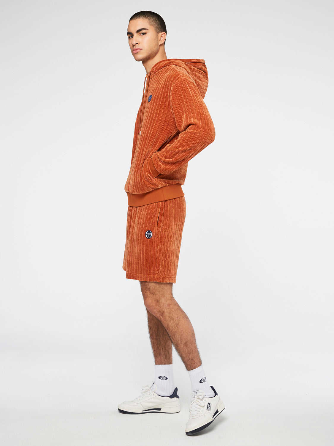 Sergio Tacchini Chenille Hoodie - Bombay Brown