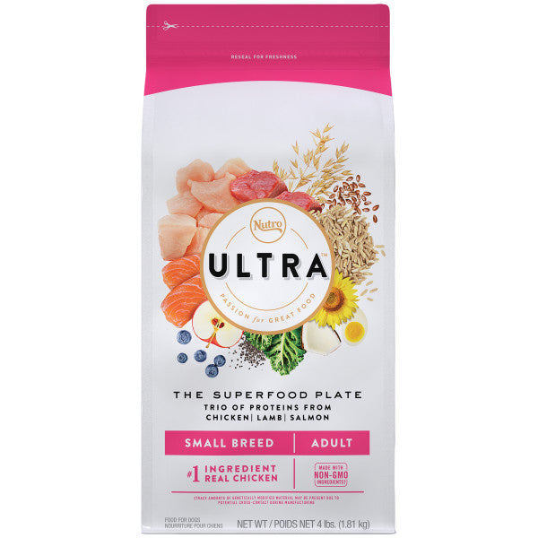NUTRO ULTRA Small Breed Adult High Protein Natural Dry Dog Food with Chicken, Lamb, and Salmon