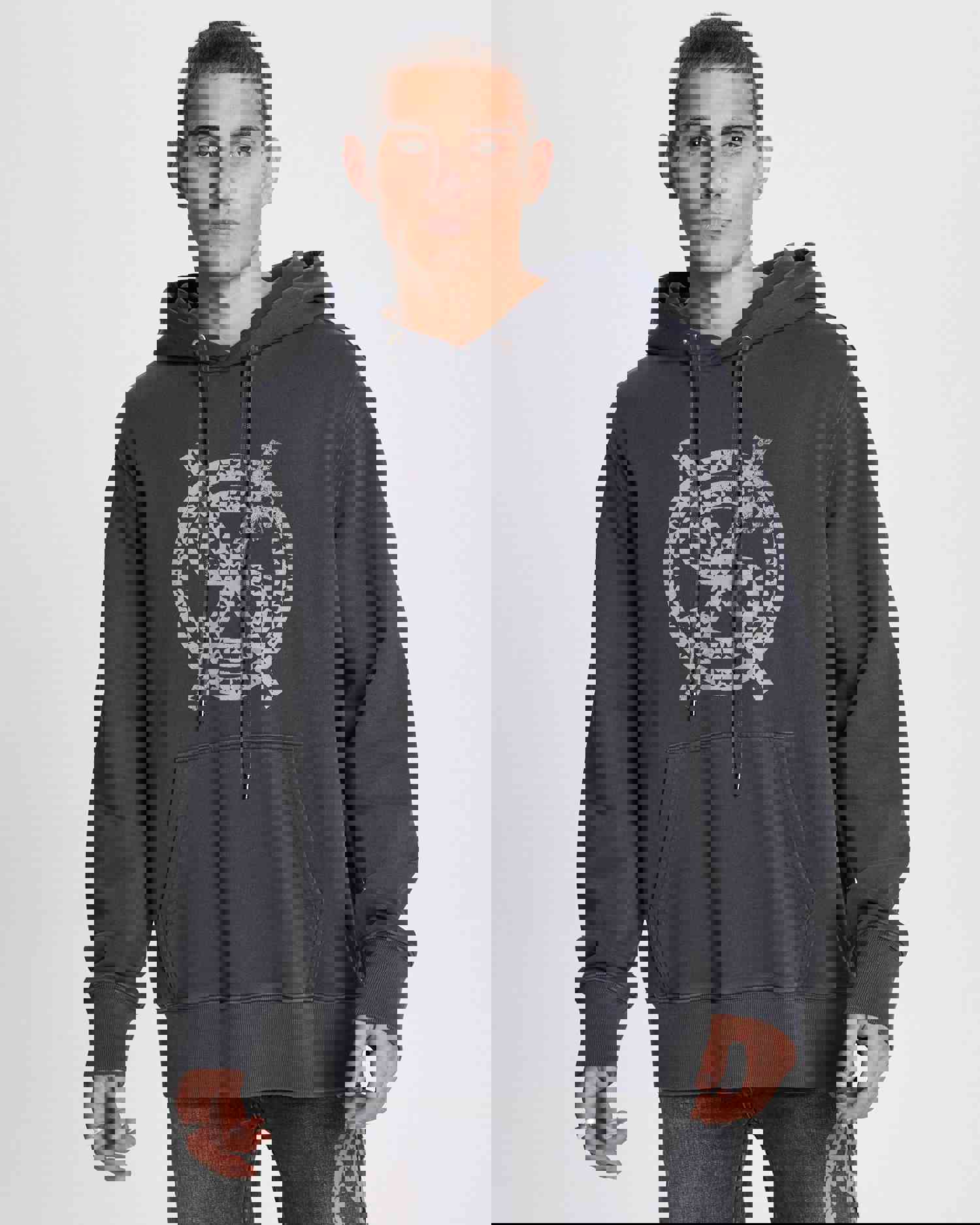 KSUBI DOLLAR STAR KASH HOODIE FADED BLACK - MEN'S APPAREL