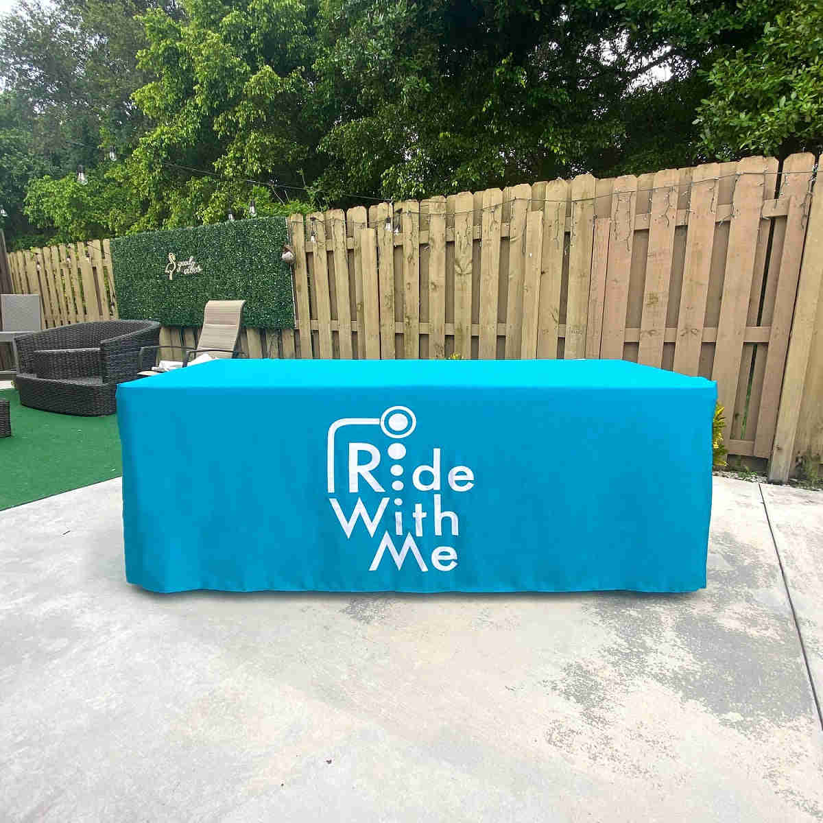 6 Custom Printed Fitted Table Cover - Single Color Print