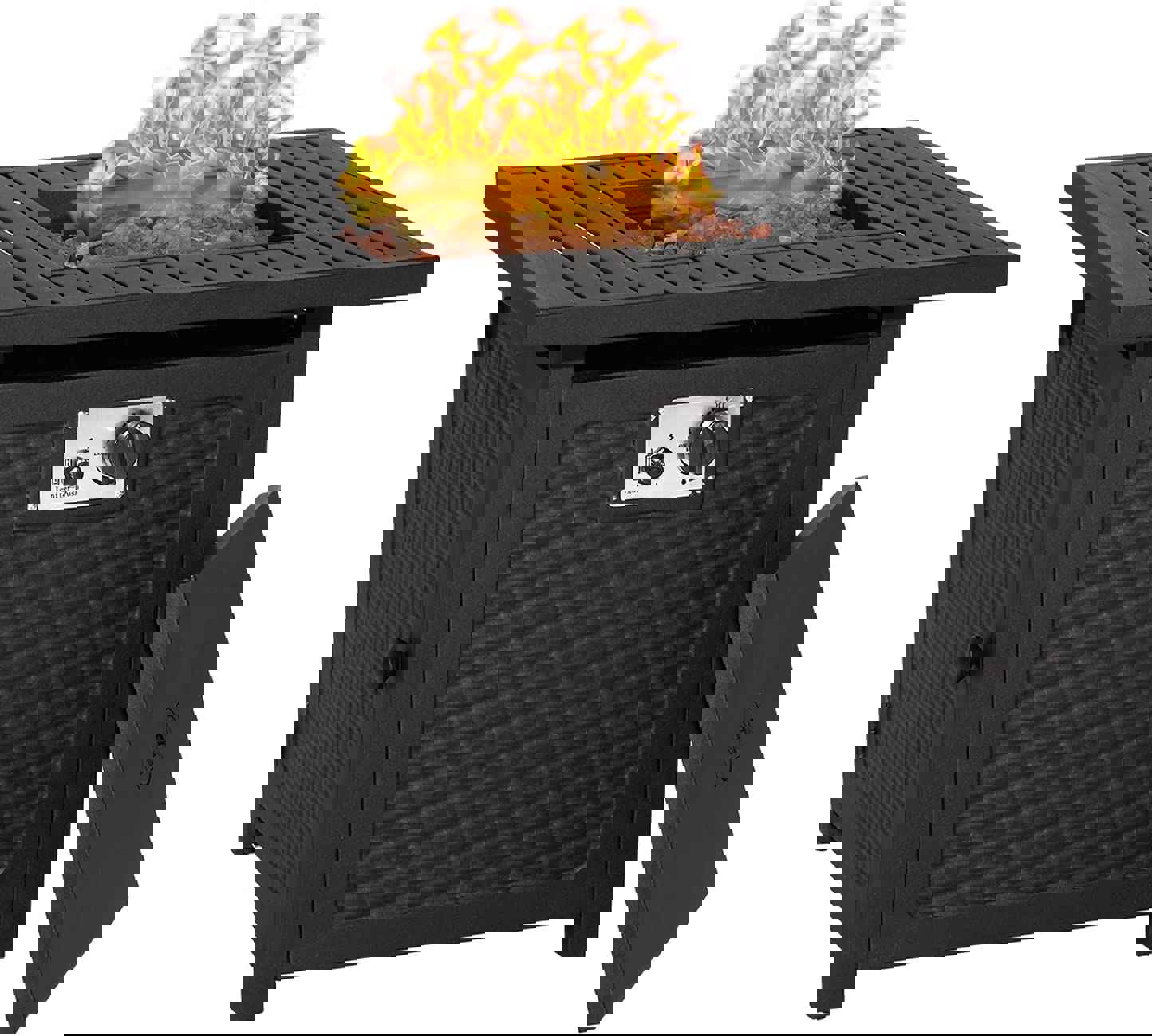 30 Inch Outdoor Propane Gas Fire Pit Table with Cover and Auto-Ignition