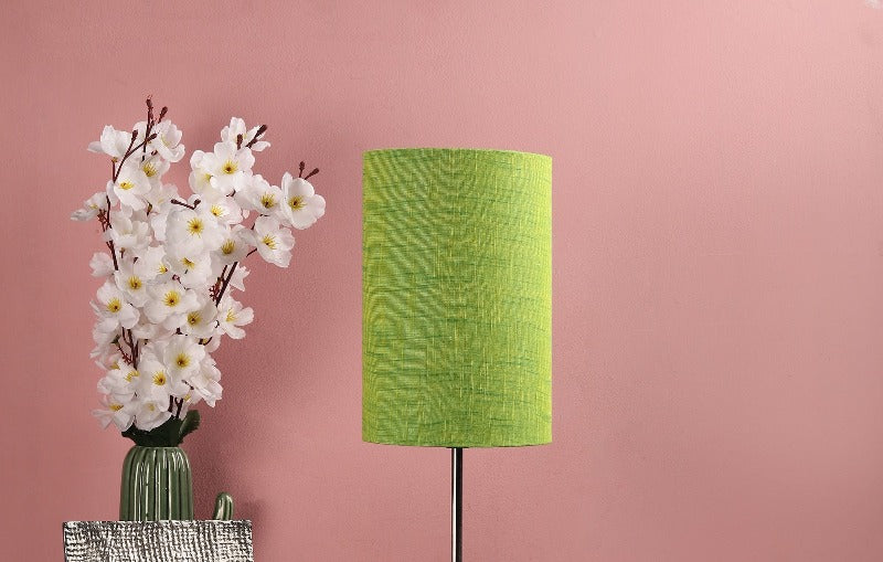 BTR CRAFTS Green Texture Cylinder Lamp Shade - Cotton Fabric (6 Inches)