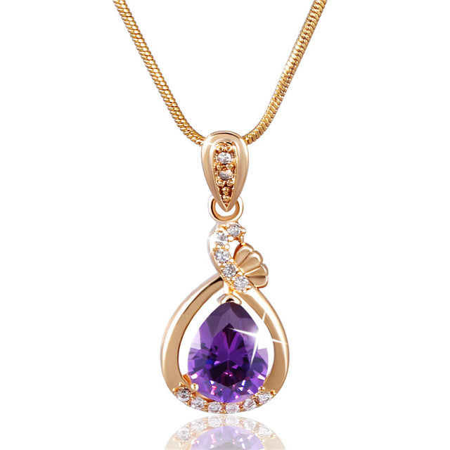 MOLIAM Fashion Women Necklace Gold-Color Slide Pendants Jewelry with Chain