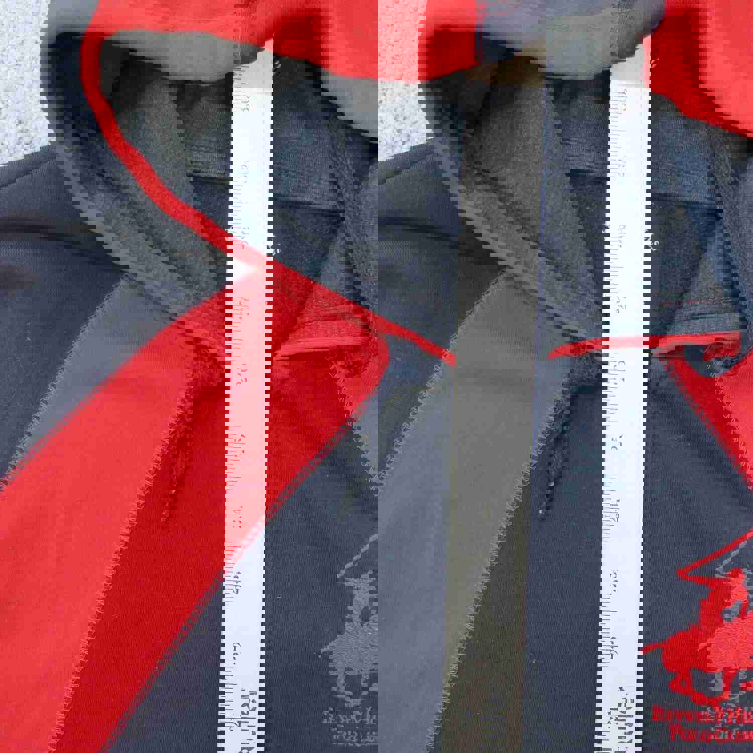 Polo Club Men's Full Zip Up Hoodie Sweatshirt - Red Black, Size X Large