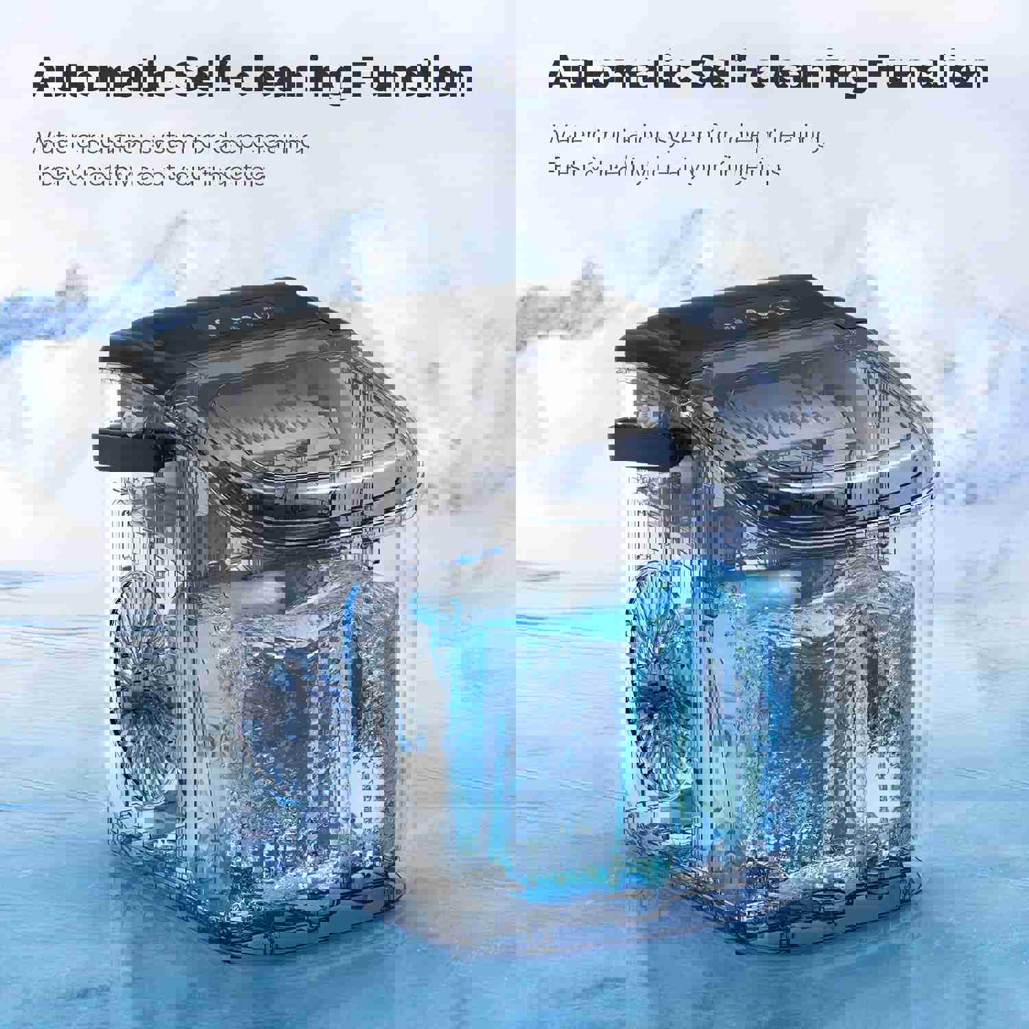 AGLUCKY Portable Ice Maker Machine, 26Lbs/24H, 9 Bullet Ice in 6 Mins, Self-Cleaning with Ice Scoop & Basket (Black)