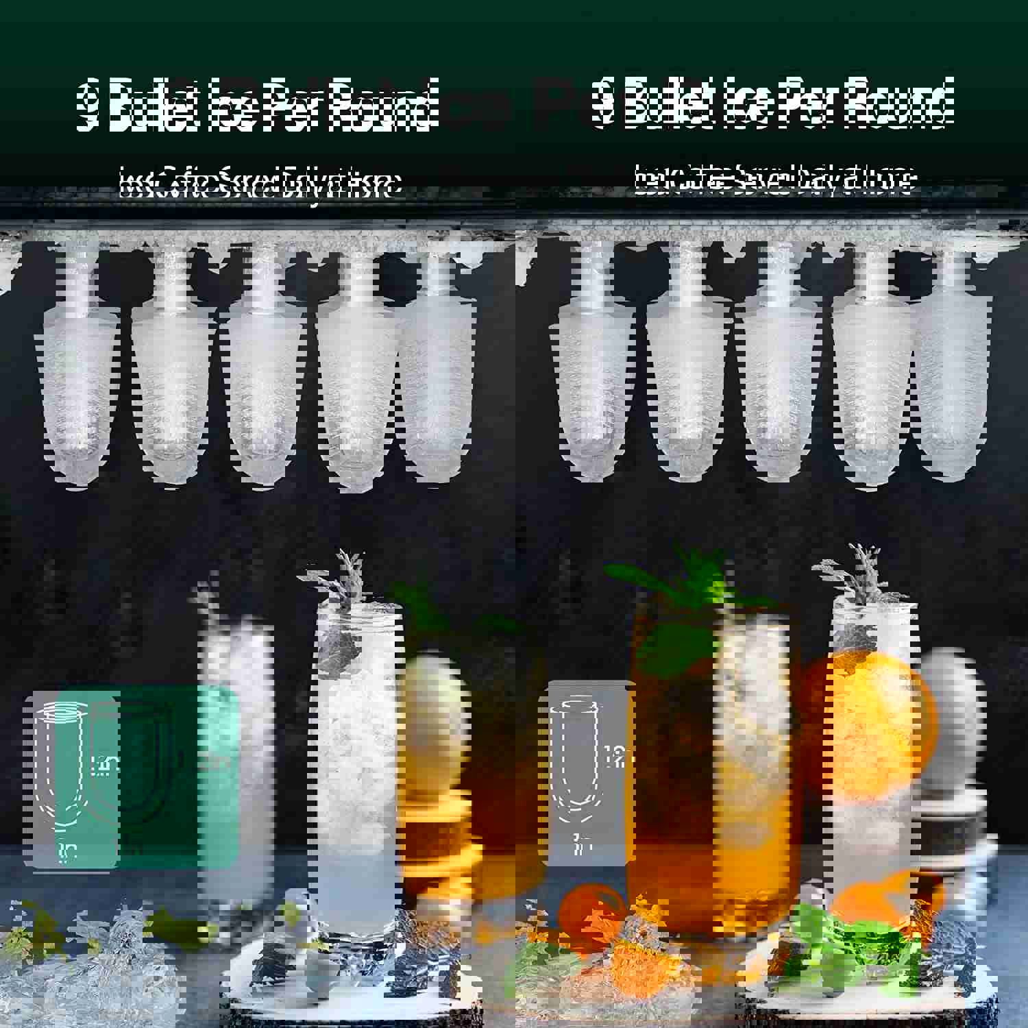 Portable Countertop Ice Maker - 6 Mins Fast Ice Making, 26.5Lbs/24Hrs, with Self-Cleaning & Accessories