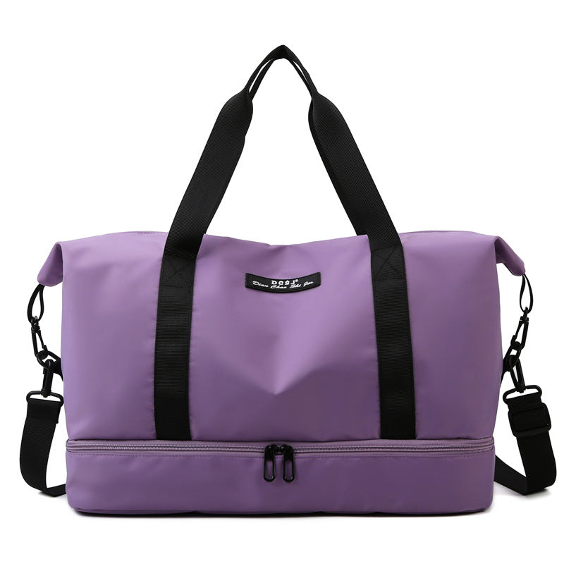 Large Capacity Travel Duffle Bag with Shoe Compartment - Perfect for Gym and Weekend Trips