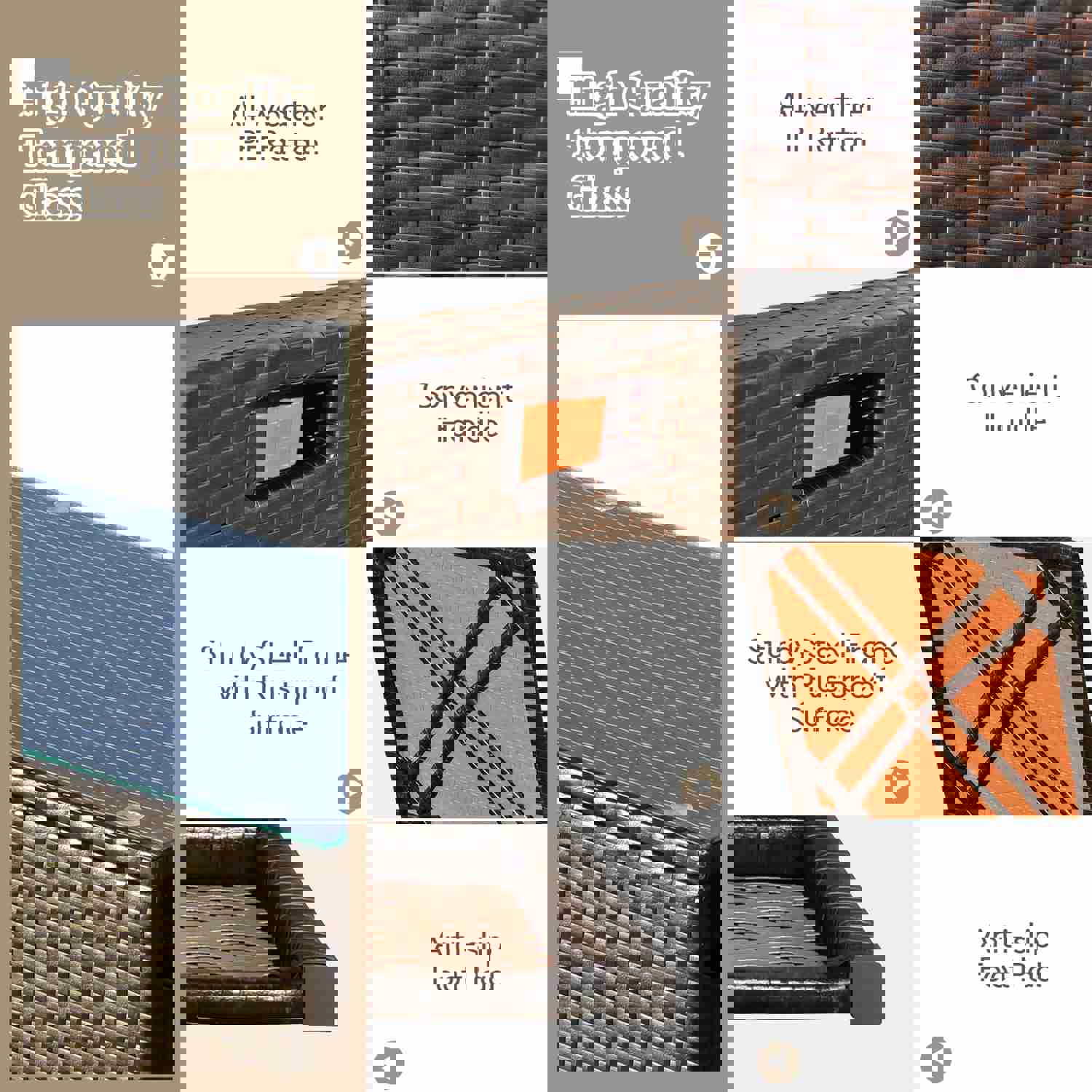 Tangkula 9-Piece Outdoor Patio Furniture Set with 35-Inch Propane Fire Pit Table