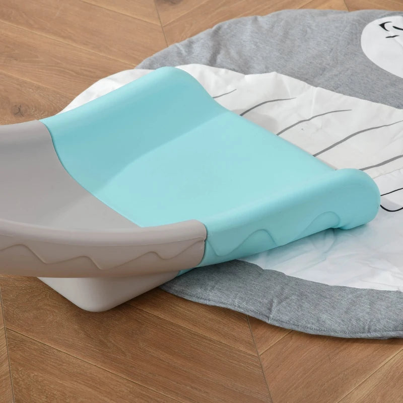 Qaba 2 in 1 Kids Slide with Basketball Hoop - Freestanding Indoor/Outdoor Playset