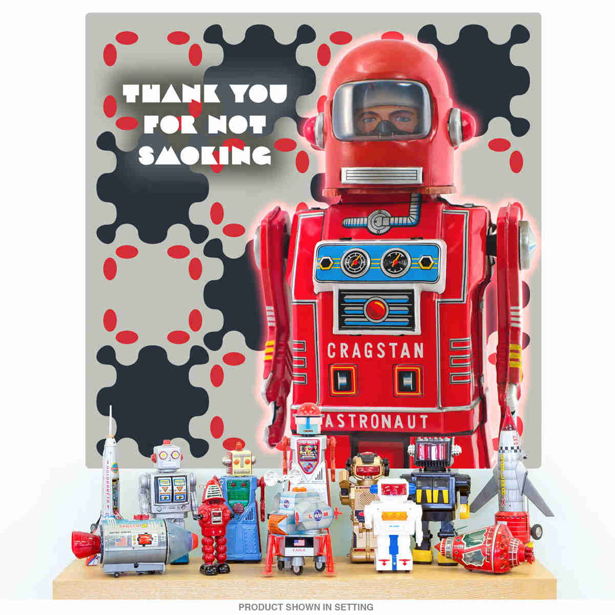 No Smoking Toy Astronaut Wall Decal