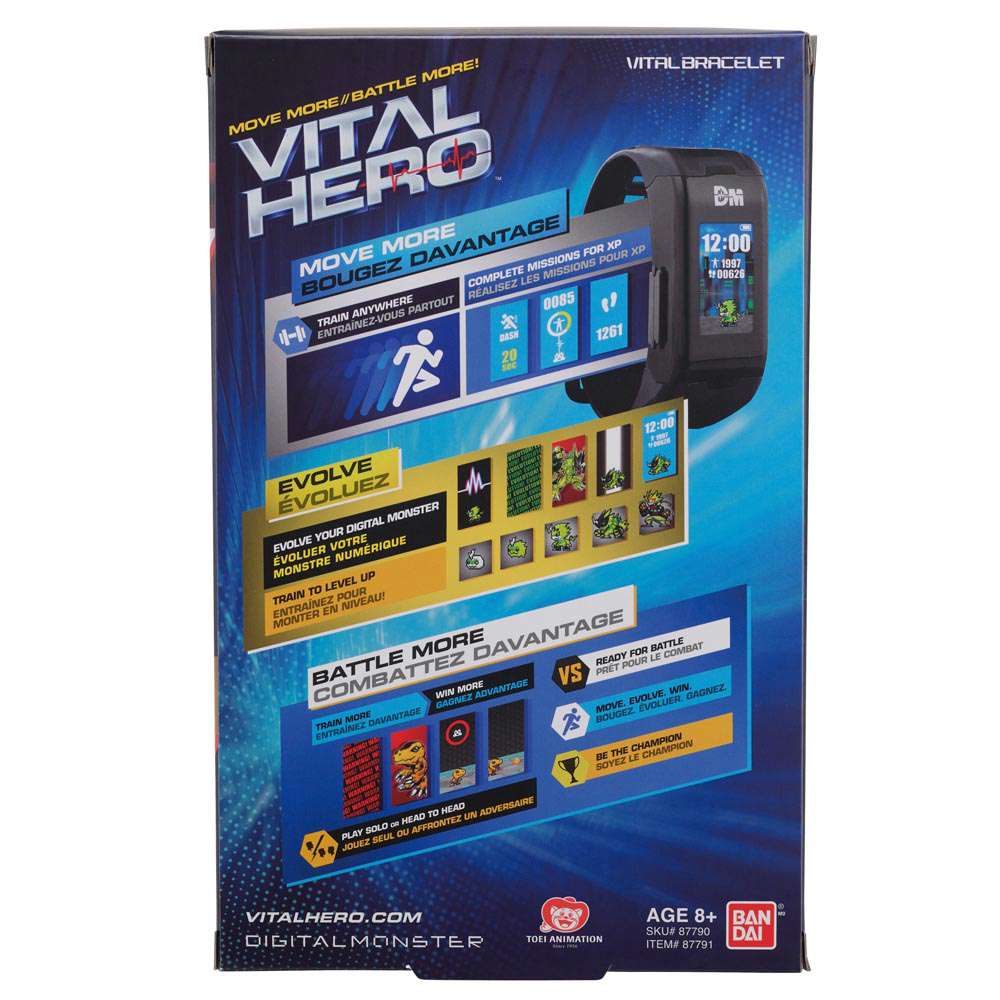 Digimon Vital Hero - Black Fitness Band Pulse City