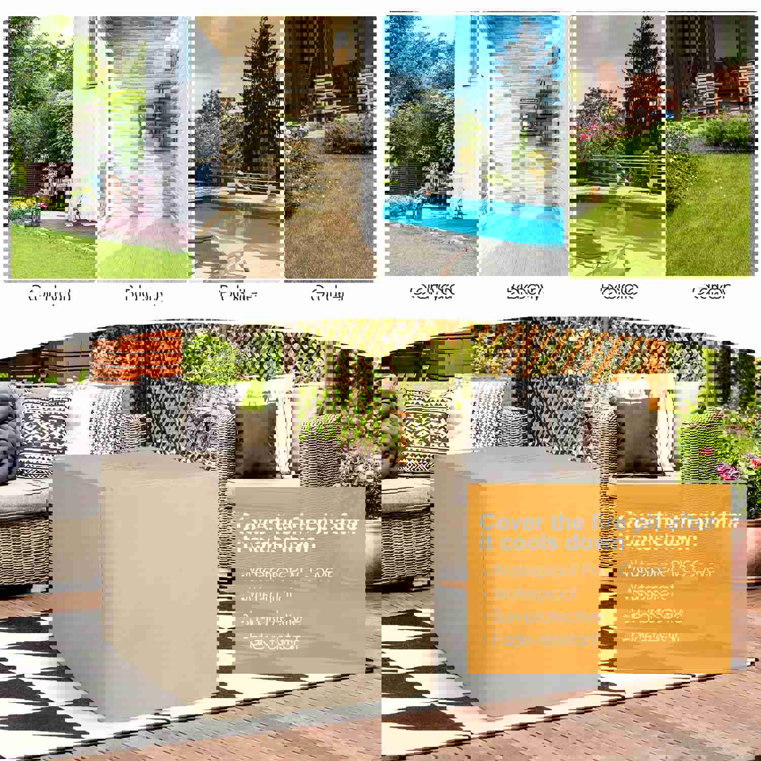 Tangkula 9-Piece Outdoor Patio Furniture Set with 35-Inch Propane Fire Pit Table