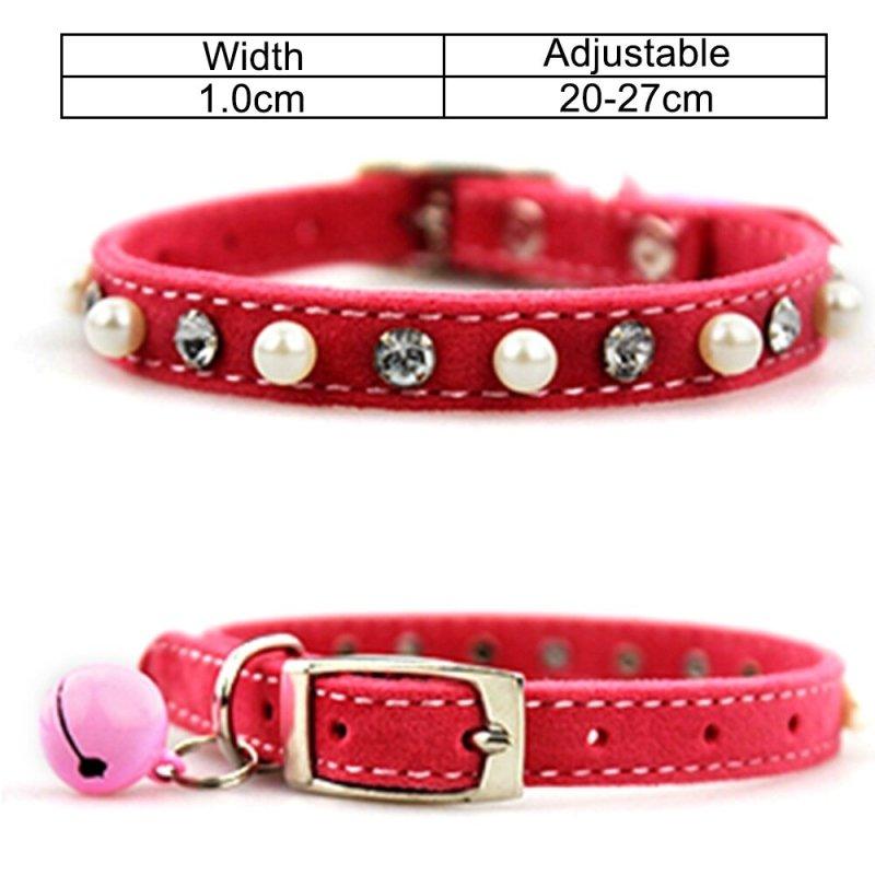 Personalized Cat Collar with Bell - Adjustable Kitten Collar, Pet ID Tag, and Leash for Small to Medium Cats & Dogs