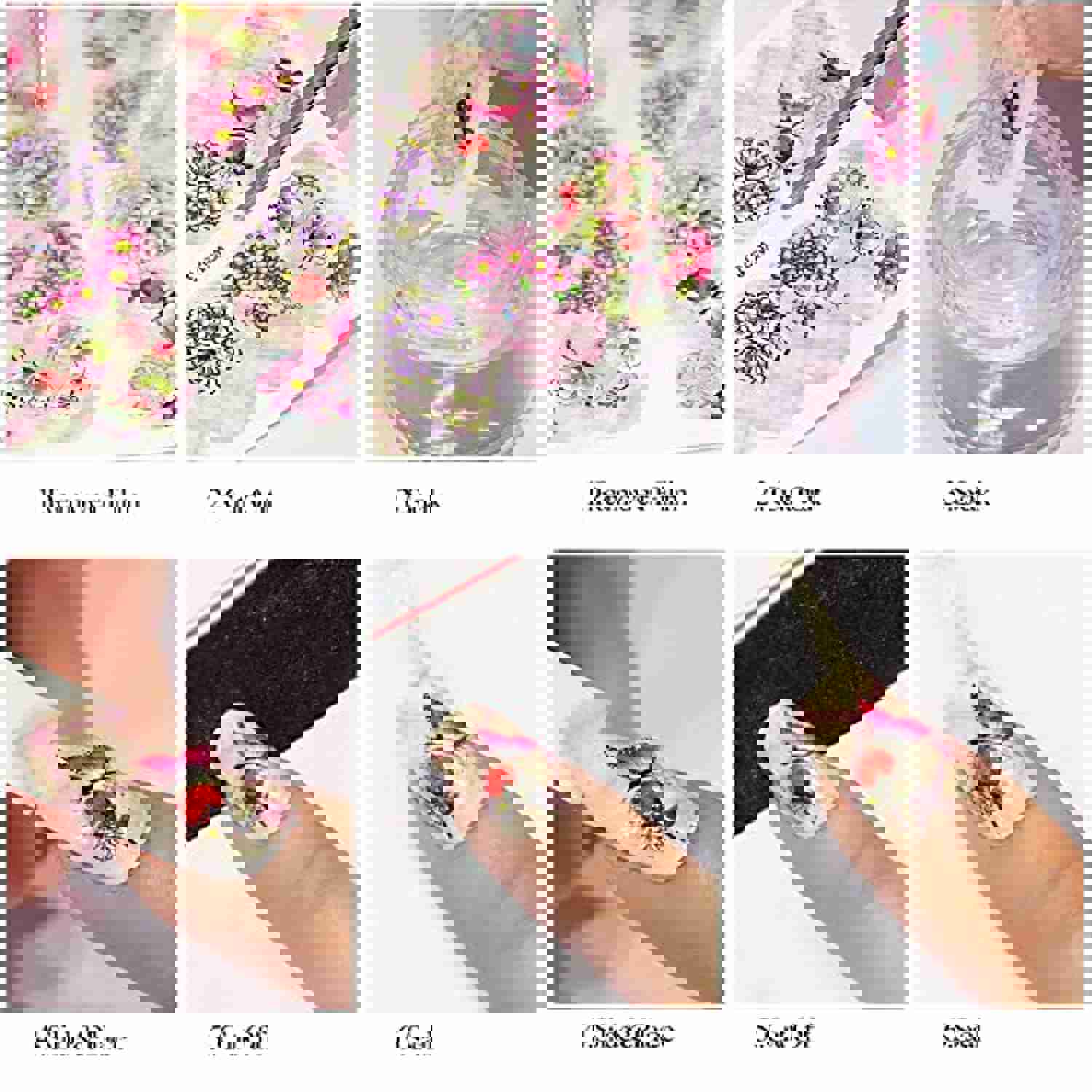 12 Sheet Easter Nail Art Stickers - Bunny Eggs Nail Decals for Women and Girls