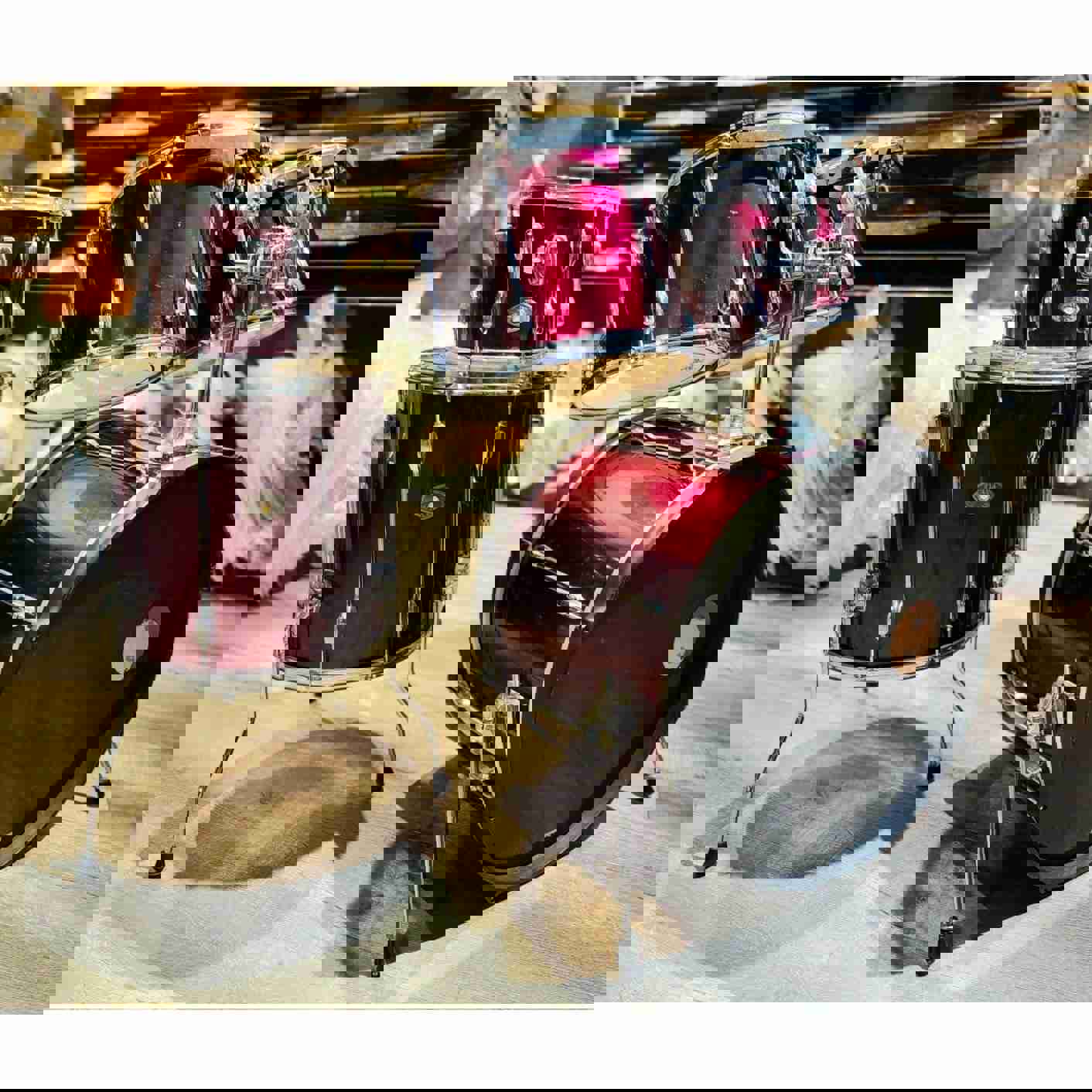 Used Tama Rockstar 5pc Drumset Wine Red