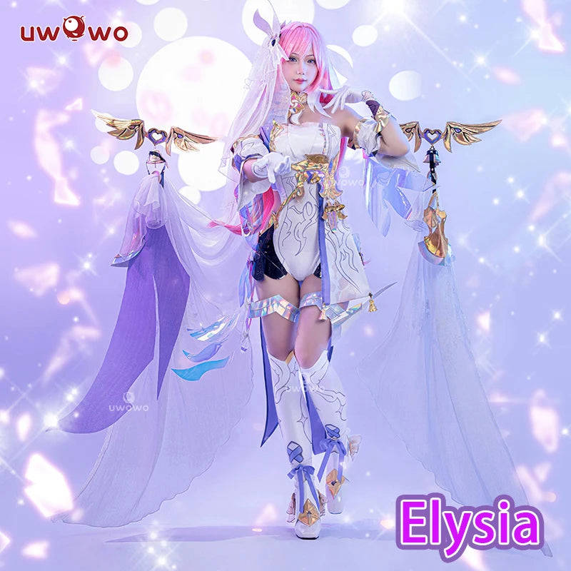 UWOWO Honkai Impact 3: Elysia Cosplay Costume Herrscher of Human Ego with Wings