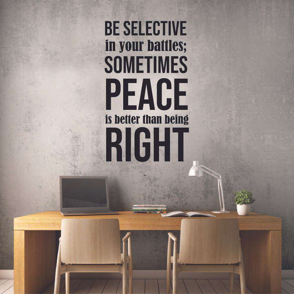 Indian Native American Wall Decal Sticker - Peace Quote Art