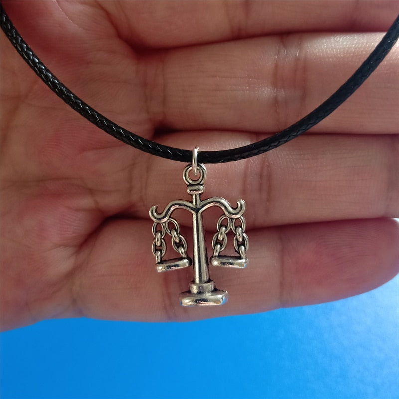 Scale Charm Choker Necklace - Black Leather Gothic Punk Necklace with Scale Pendant