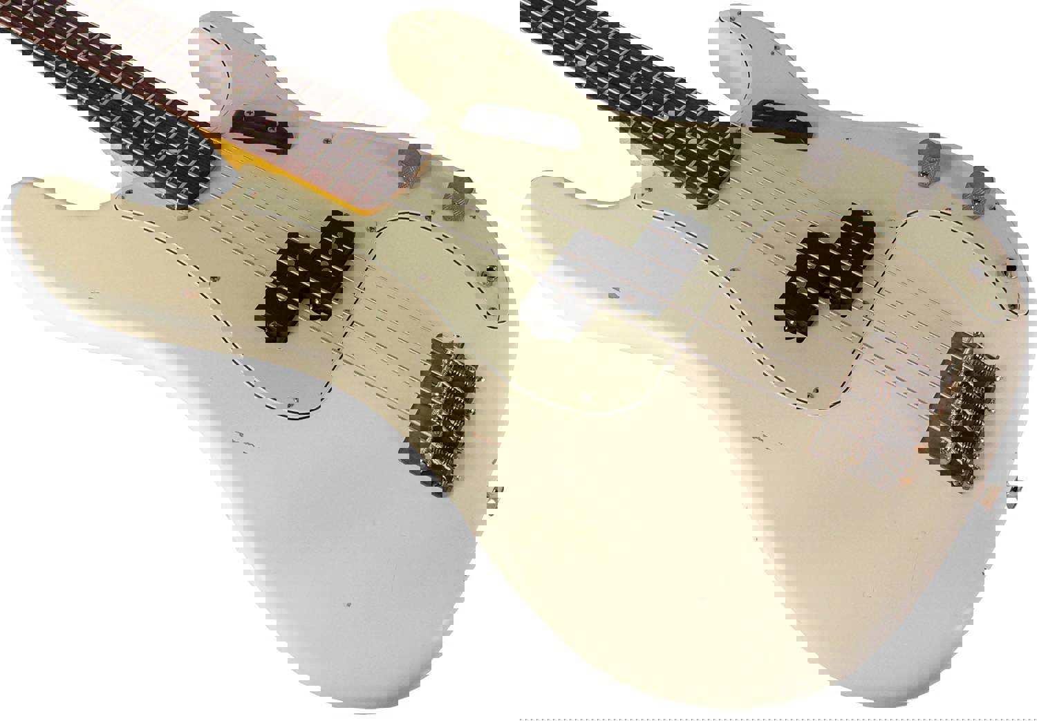 Nash PB-63 Bass Guitar, Olympic White, Light Aging