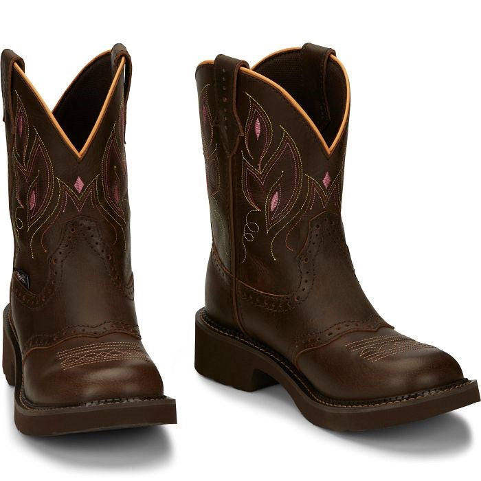 Justin Womens Gemma Round Toe Western Boot