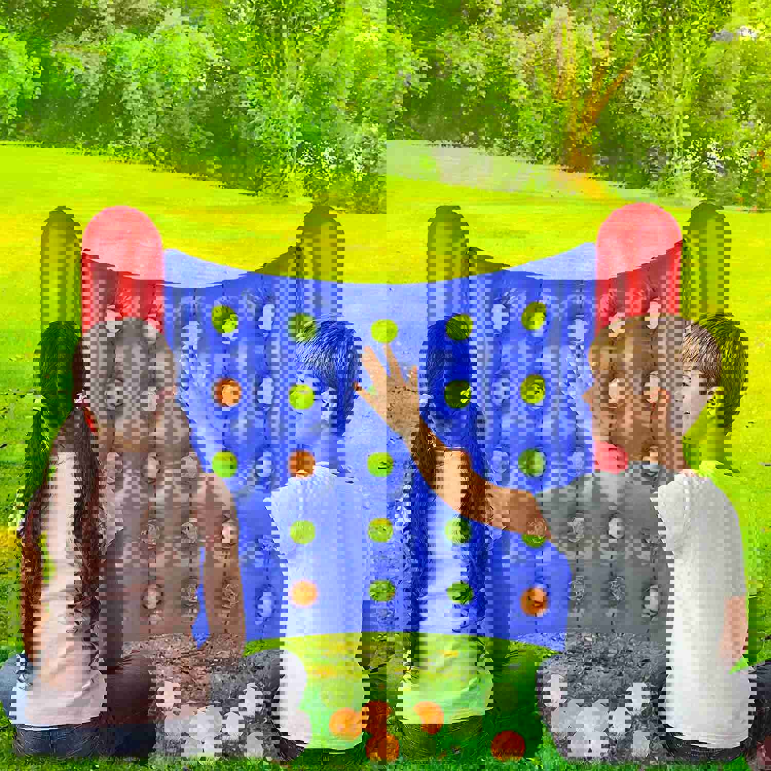 Giant Inflatable 4 in a Row Game - Fun Outdoor Party Activity for Kids and Adults