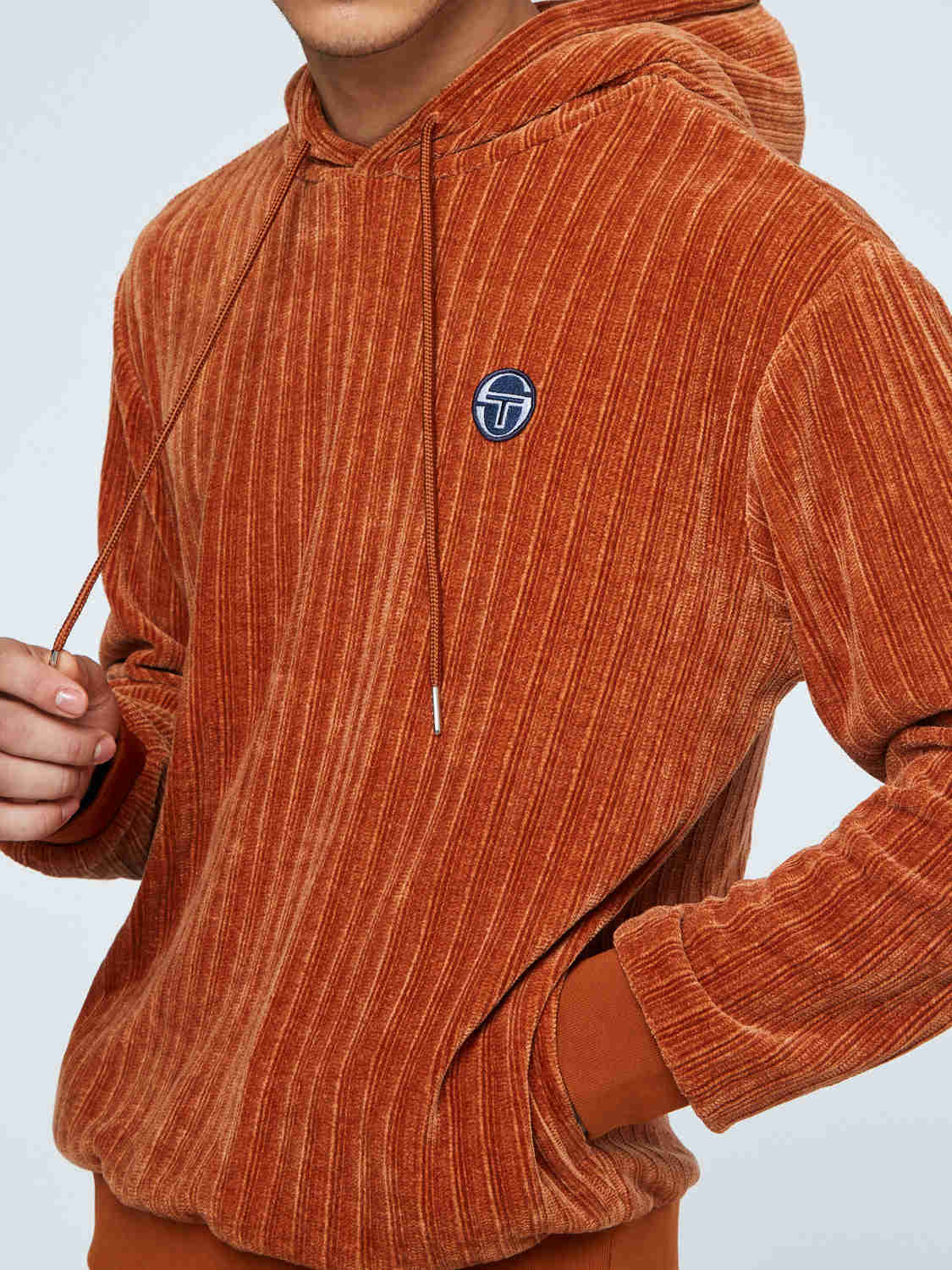 Sergio Tacchini Chenille Hoodie - Bombay Brown