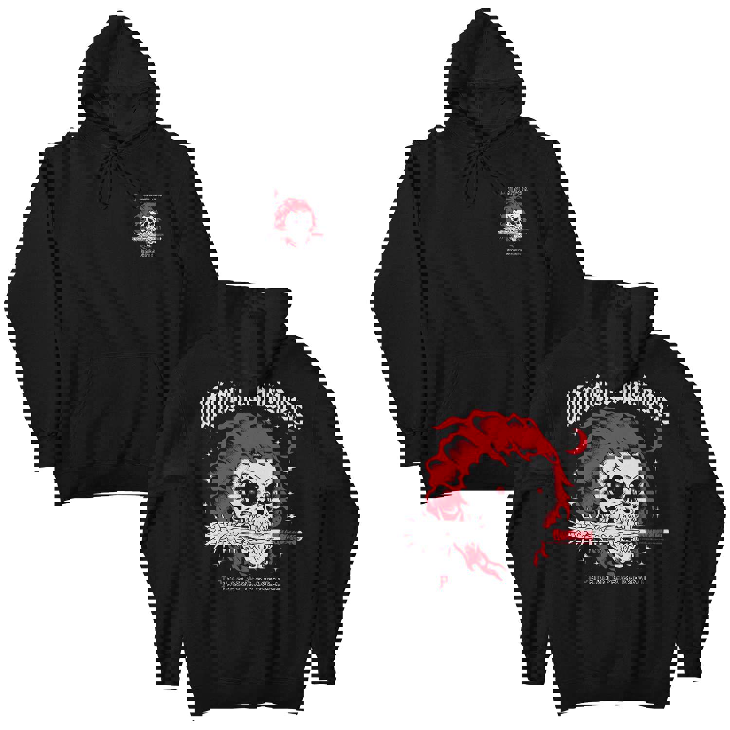 Nails Hoodie - Black Beimar F102 Pullover Hoodie