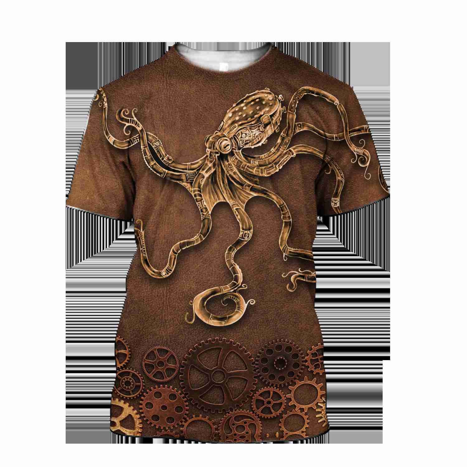 Joycorners Custom Name Octopus Steampunk Mechanic Printed 3D Hoodie