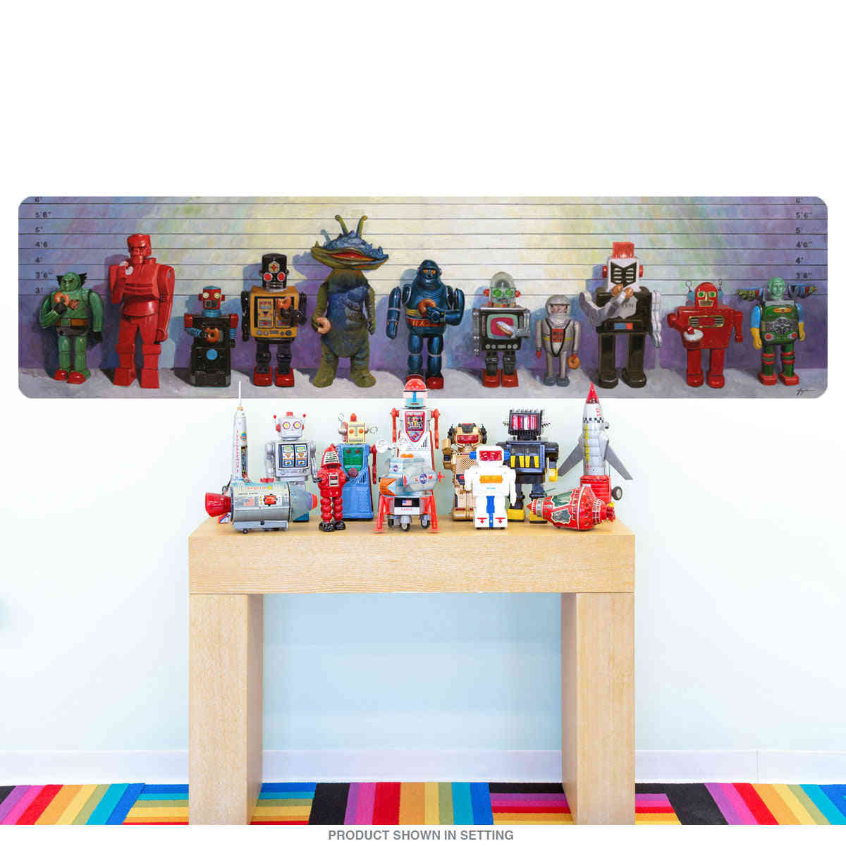 Robot Donut Thief Police Line-Up Wall Decal