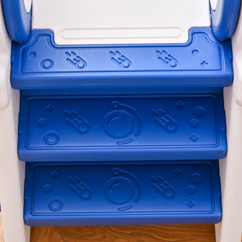 Qaba 2 in 1 Kids Slide with Basketball Hoop - Freestanding Indoor/Outdoor Playset