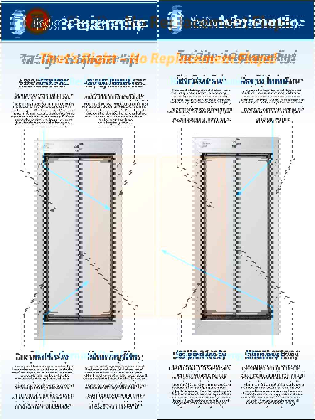 PlexiDor PD DOOR MD WH Medium Energy Efficient Weatherproof Pet Door With Key Security Lock