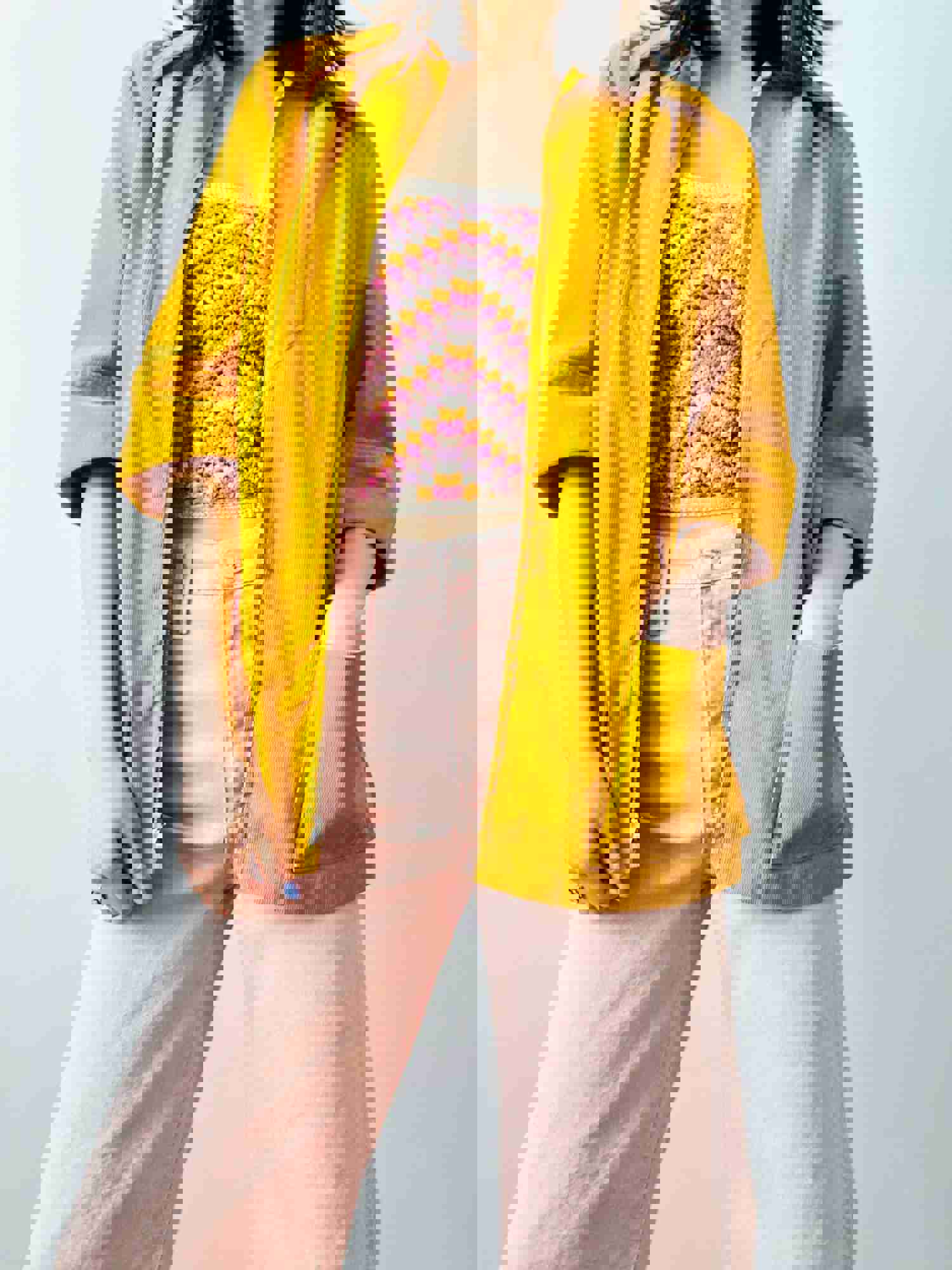 Vintage 1940s Mustard Yellow Corduroy Jacket