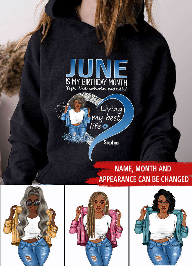 June Birthday Shirt for Women - Custom Birthday Gift for Queens Born in June