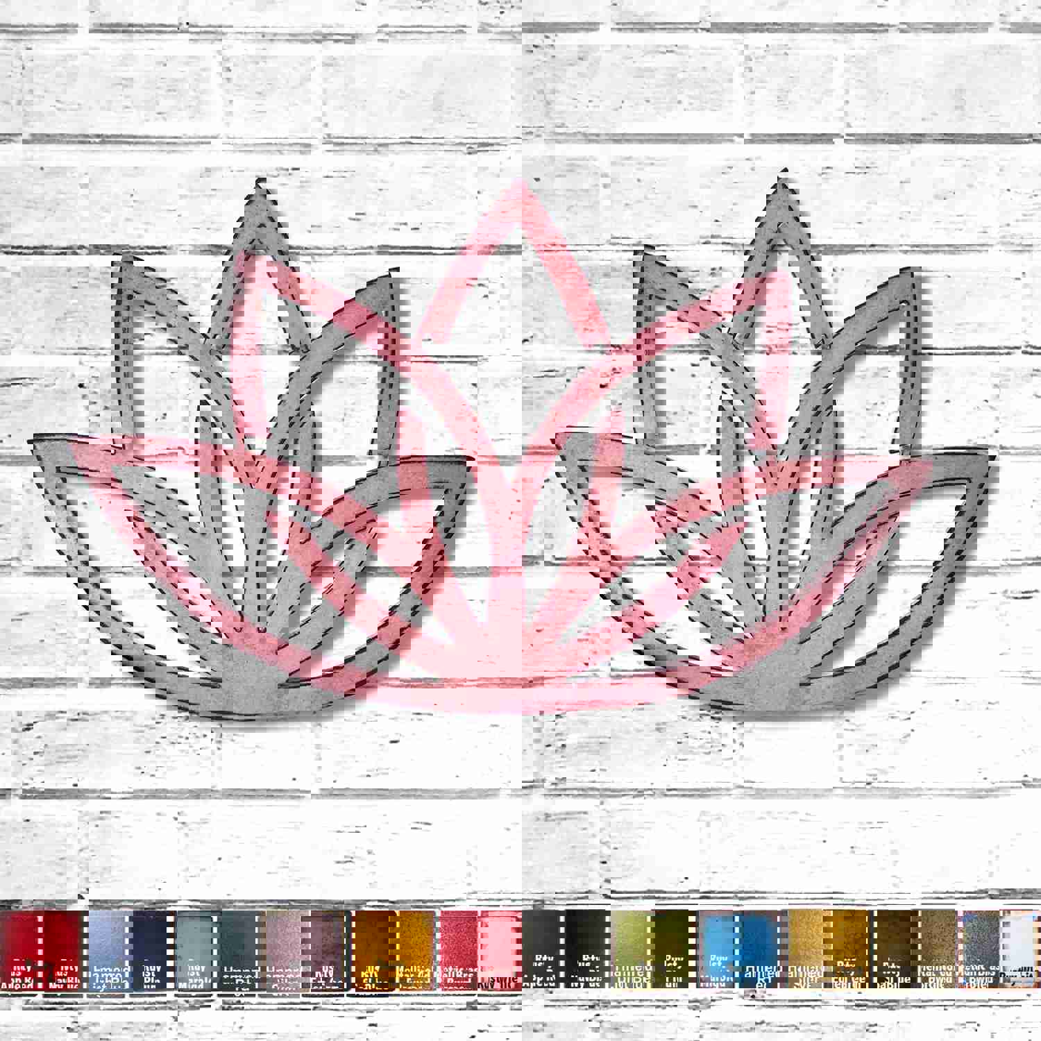 Lotus Flower Contemporary Metal Wall Art - Handmade in USA - Free Shipping