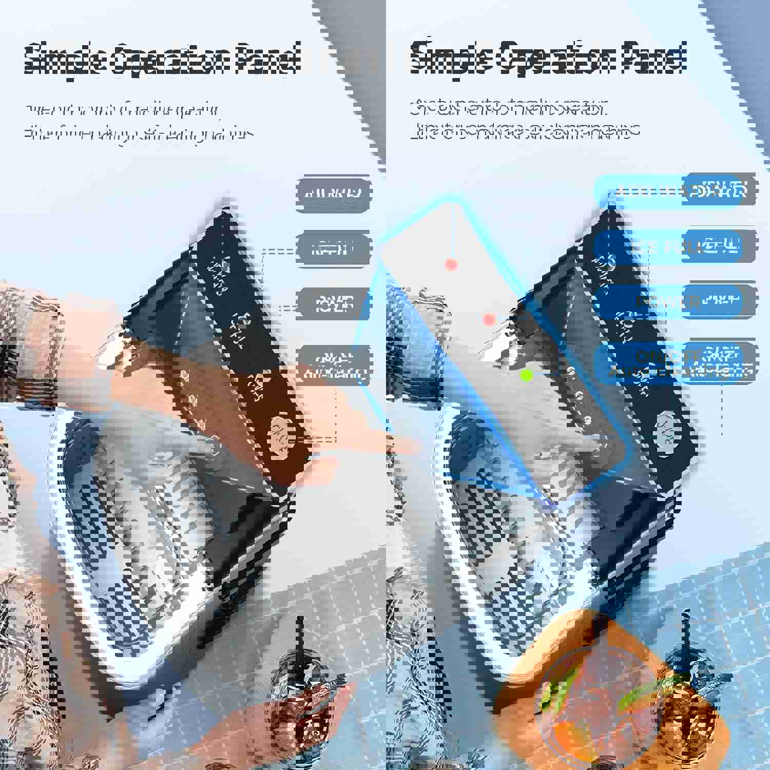 AGLUCKY Portable Ice Maker Machine, 26Lbs/24H, 9 Bullet Ice in 6 Mins, Self-Cleaning with Ice Scoop & Basket (Black)