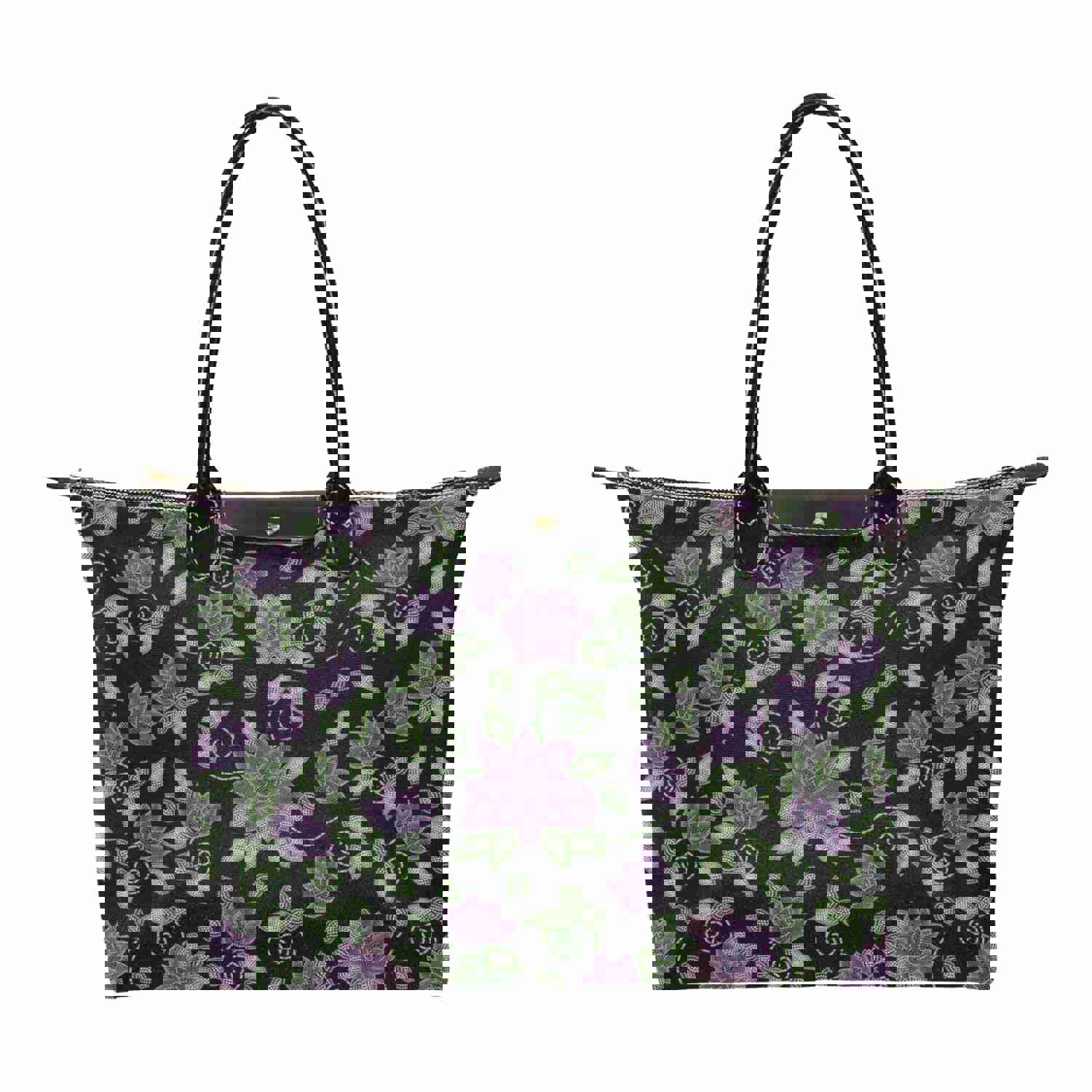 Purple Beaded Rose Single-Shoulder Lady Handbag