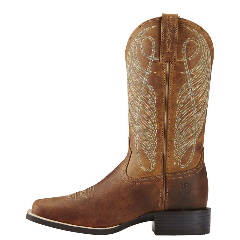 Ariat Round Up Wide Square Toe Western Boot