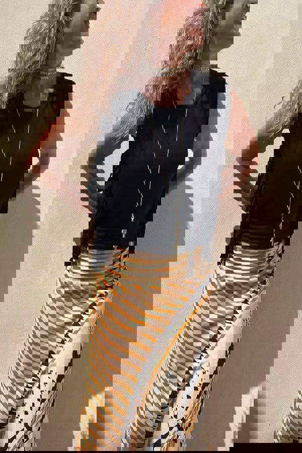 Music Festival Style Prints Skirt and Sleeveless Top 2-Piece Set for Women