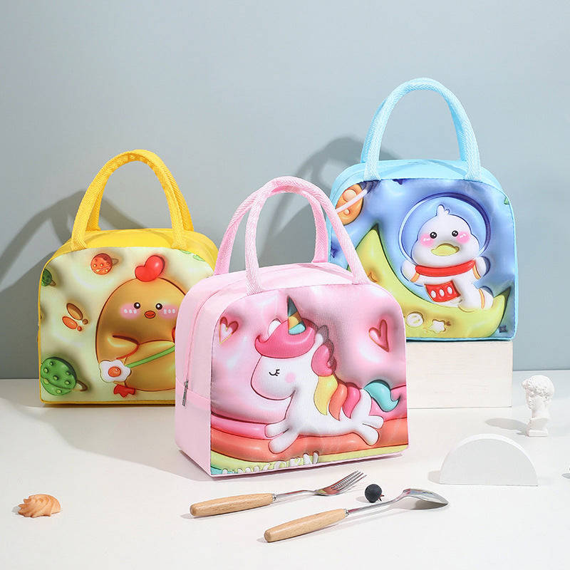 Wholesale Large Capacity 3D Pattern Cartoon Lunch Bag for Kids