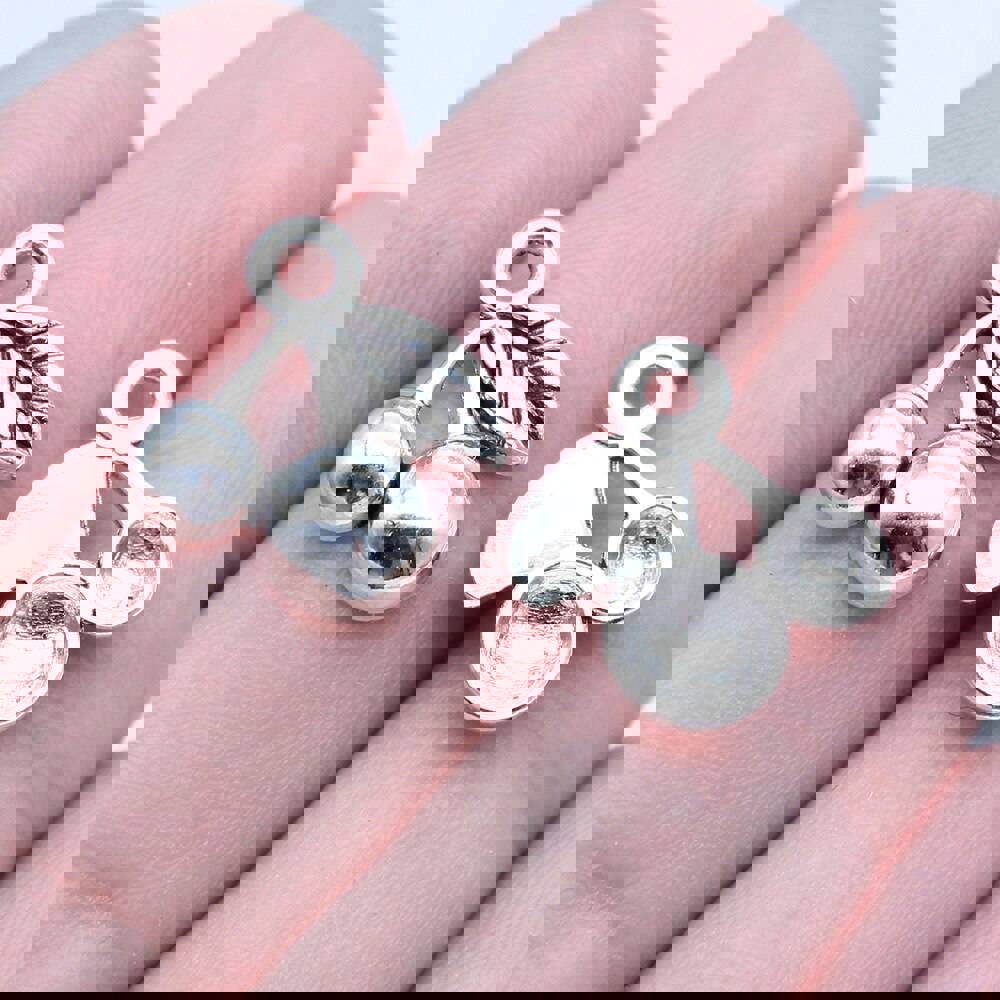 WYSIWYG 20pcs Antique Silver Cherry Charms Pendant for DIY Jewelry Making