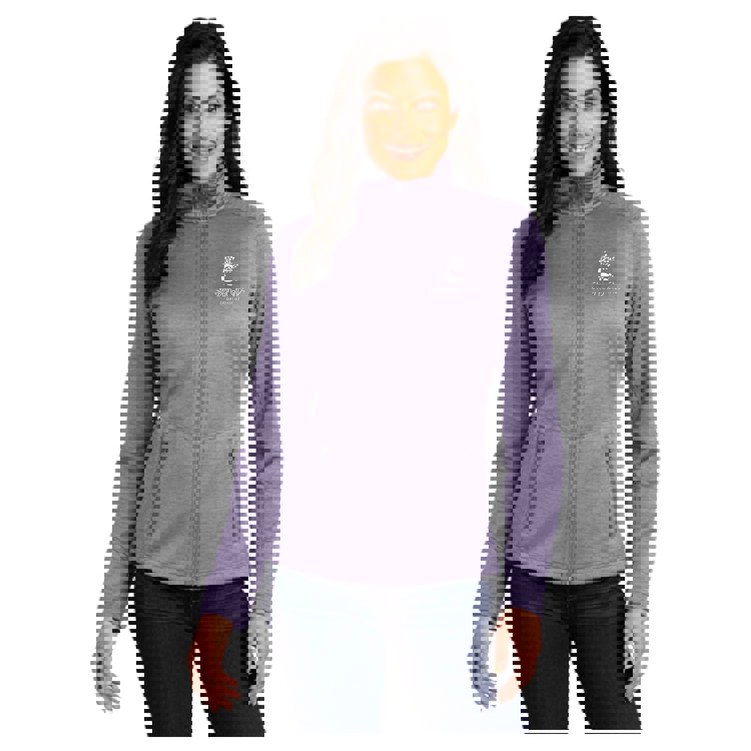 Port Authority® Ladies Digi Stripe Fleece Jacket