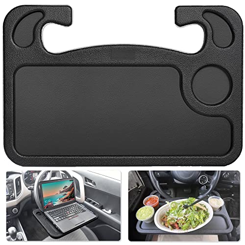 EcoNour 2 in 1 Car Steering Wheel Tray | Portable Lap Desk for Work & Dining | ABS Material | Truck Driver Accessories