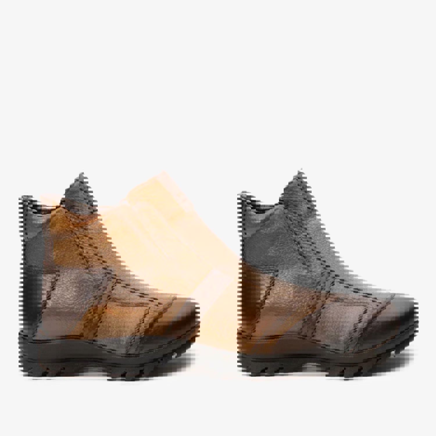 Montreal Classic Brown Leather Casual Zip-Up Ankle Boot for Men