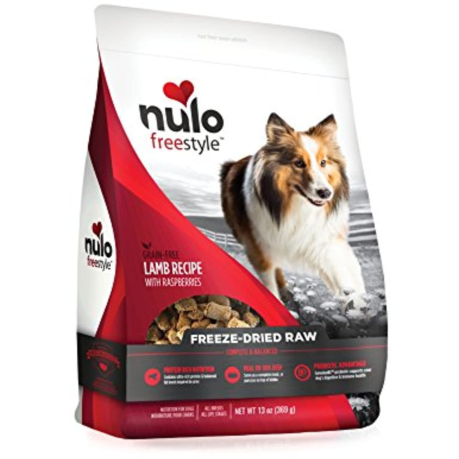 Nulo Freeze Dried Raw Dog Food - Grain Free Lamb Recipe with Probiotics (13 Oz)