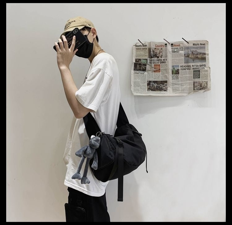 Lkblock Japanese Functional Nylon Sling Bag for Women - Large Capacity Casual Crossbody Messenger Bag