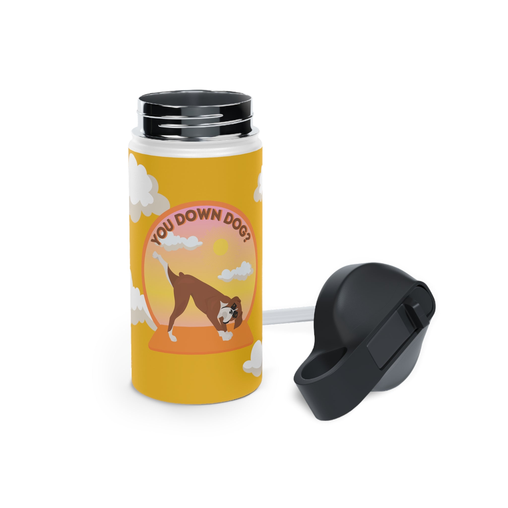 You Down Dog? Boxer in the Clouds 20 oz Insulated Travel Mug