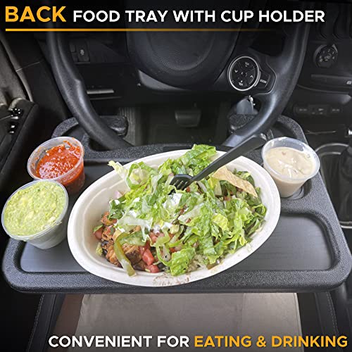 EcoNour 2 in 1 Car Steering Wheel Tray | Portable Lap Desk for Work & Dining | ABS Material | Truck Driver Accessories