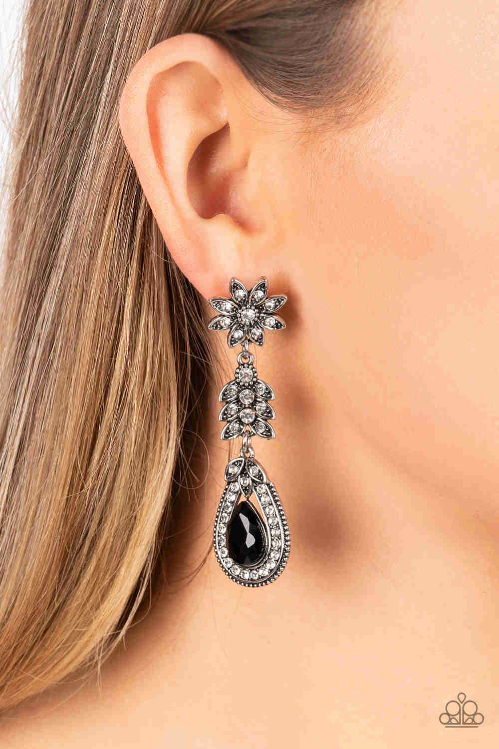 Floral Fantasy - Black Paparazzi Earrings